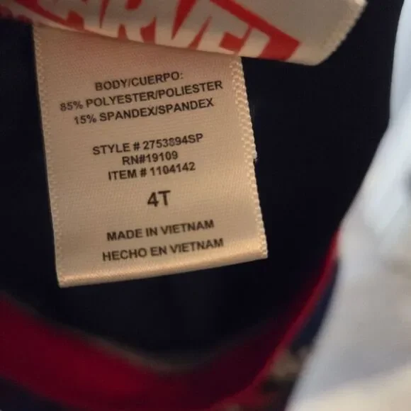 Spider Man Marvel Kids 4T Rash Guard Shirt - Picture 8 of 8